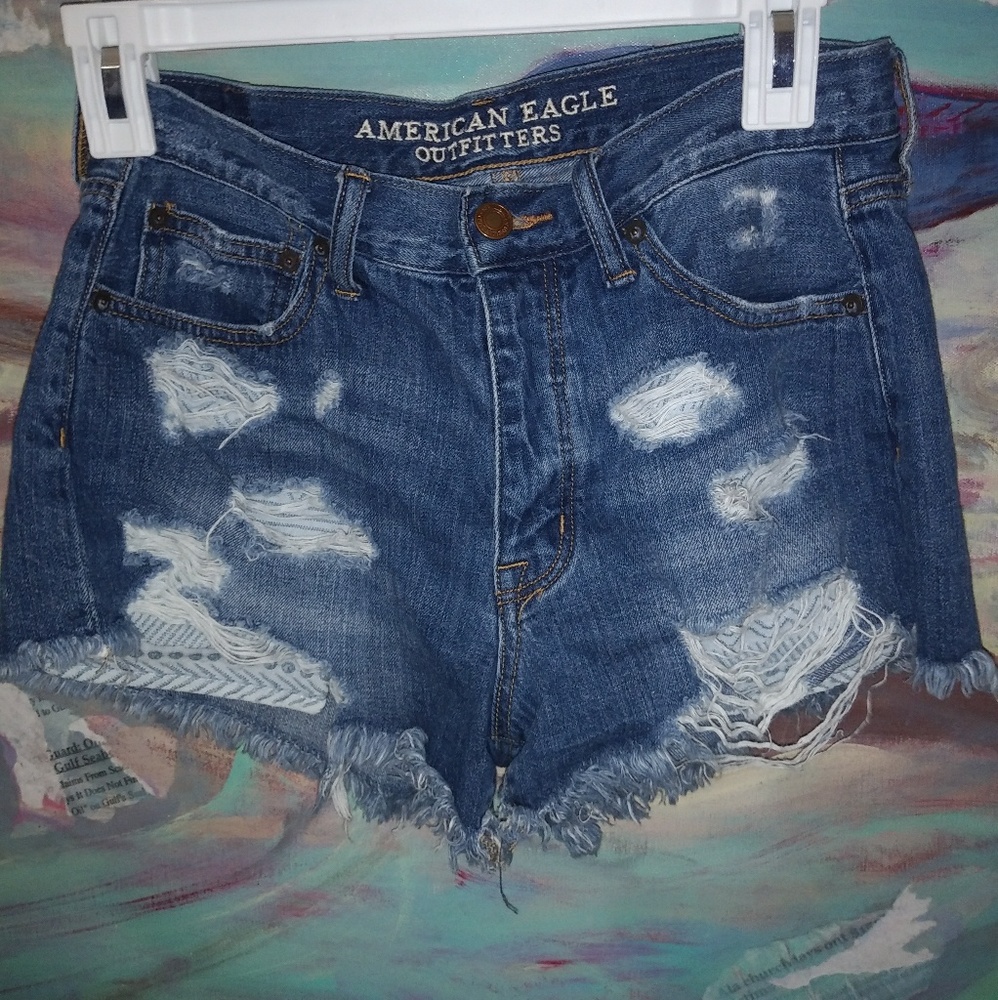 American Eagle Denim High Waisted Shorts